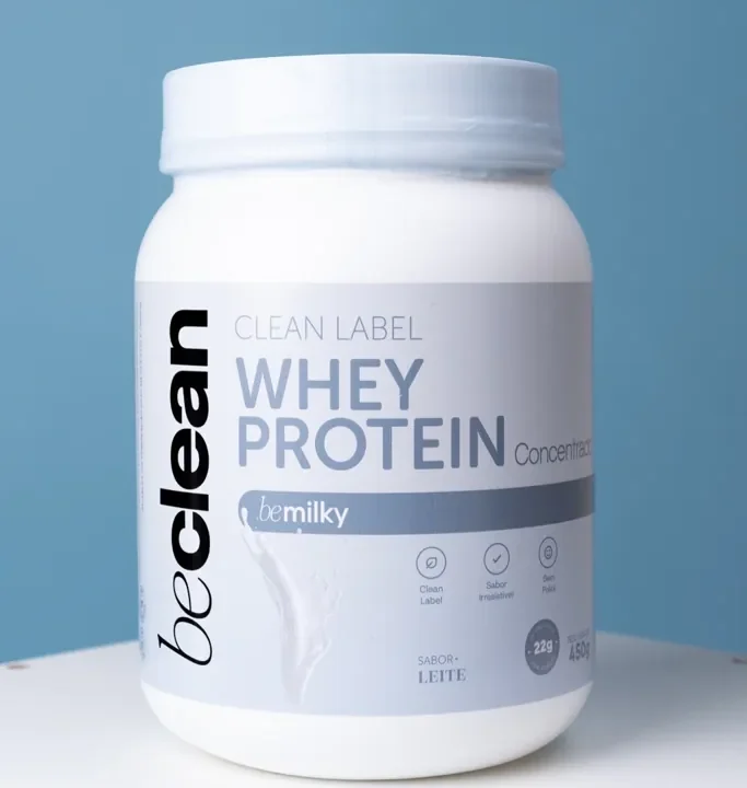 Pote de Whey Protein Concentrado leite