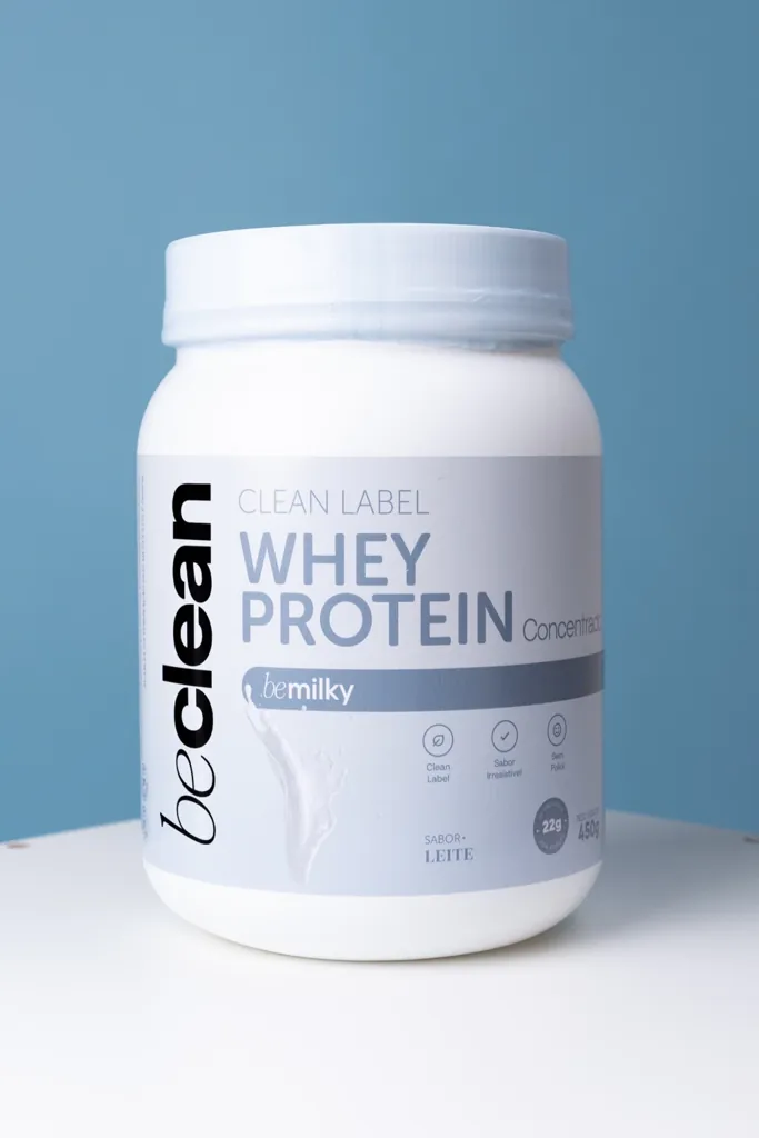 Pote de Whey Protein Concentrado sabor leite